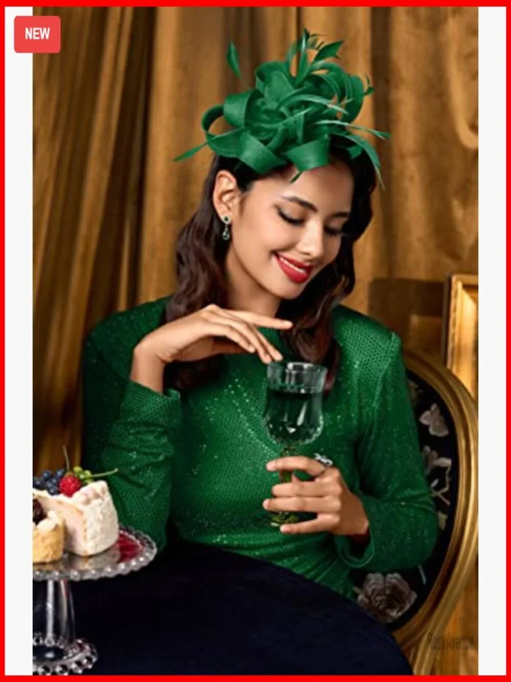 One Size Fascinator Hat with Feathers and Ribbon for Weddings and Tea Parties